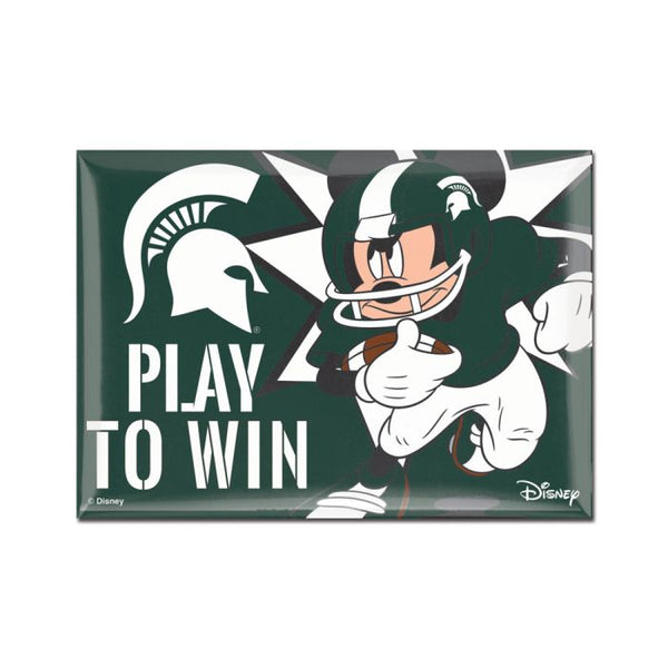 Wholesale-Michigan State Spartans / Disney MICKEY MOUSE FOOTBALL Metal Magnet 2.5" x 3.5"