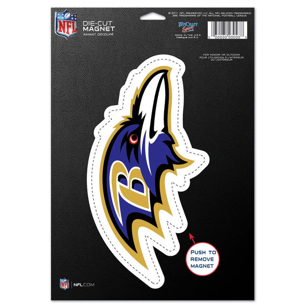 Baltimore Ravens Die Cut Logo Magnet 6.25" x 9"