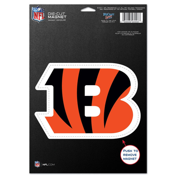 Cincinnati Bengals Die Cut Logo Magnet 6.25" x 9"