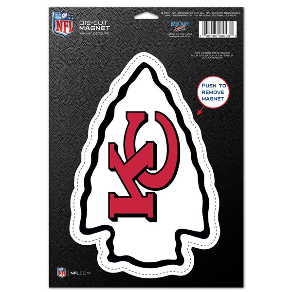Kansas City Chiefs Die Cut Logo Magnet 6.25" x 9"