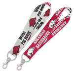 Arkansas Razorbacks Lanyard Key Strap 1"