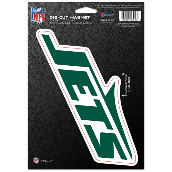 New York Jets Die Cut Logo Magnet 6.25" x 9"