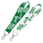 North Texas Mean Green Lanyard Key Strap 1"