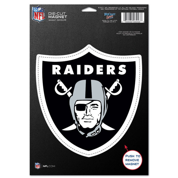 Las Vegas Raiders Die Cut Logo Magnet 6.25" x 9"