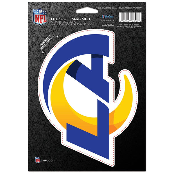 Los Angeles Rams Die Cut Logo Magnet 6.25" x 9"