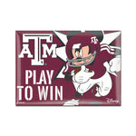 Texas A&M Aggies / Disney MICKEY MOUSE FOOTBALL Metal Magnet 2.5" x 3.5"