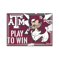 Texas A&M Aggies / Disney MICKEY MOUSE FOOTBALL Metal Magnet 2.5" x 3.5"