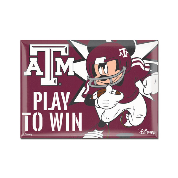 Texas A&M Aggies / Disney MICKEY MOUSE FOOTBALL Metal Magnet 2.5" x 3.5"