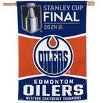 Western Conference Champions Edmonton Oilers CONFERENCE CHAMPION Vertical Flag 28" x 40"