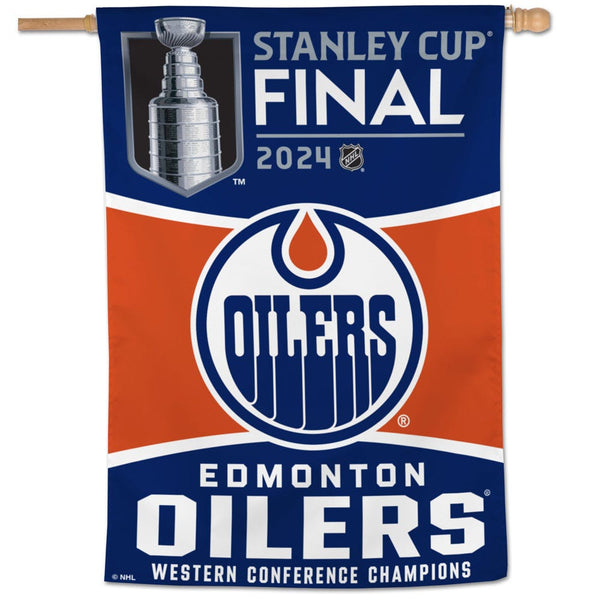 Western Conference Champions Edmonton Oilers CONFERENCE CHAMPION Vertical Flag 28" x 40"