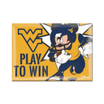 Wholesale-West Virginia Mountaineers / Disney MICKEY MOUSE FOOTBALL Metal Magnet 2.5" x 3.5"