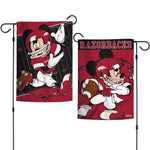 Arkansas Razorbacks / Disney MICKEY MOUSE Garden Flags 2 sided 12.5" x 18"