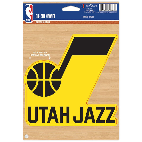 Utah Jazz Die Cut Logo Magnet 6.25" x 9"