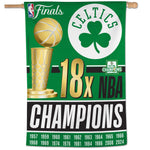 World Champions Boston Celtics 18x NBA Champ Vertical Flag 28" x 40"