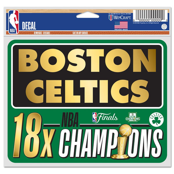 World Champions Boston Celtics 18x NBA Champ Multi-Use Decal - cut to logo 5" x 6"