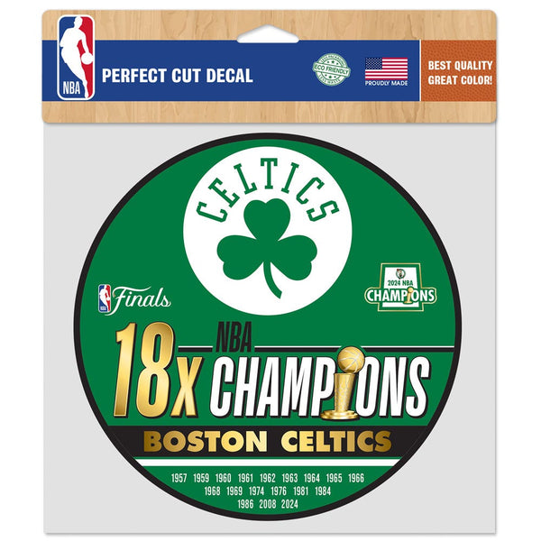 World Champions Boston Celtics 18x NBA Champ Perfect Cut Color Decal 8" x 8"