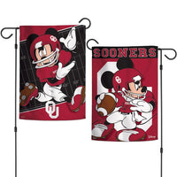 Wholesale-Oklahoma Sooners / Disney MICKEY MOUSE Garden Flags 2 sided 12.5" x 18"