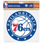 Philadelphia 76ers Perfect Cut Color Decal 8" x 8"