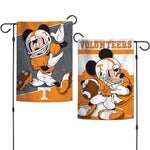 Tennessee Volunteers / Disney MICKEY MOUSE Garden Flags 2 sided 12.5" x 18"