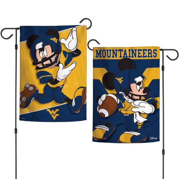 Wholesale-West Virginia Mountaineers / Disney MICKEY MOUSE Garden Flags 2 sided 12.5" x 18"