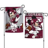Texas A&M Aggies / Disney MICKEY MOUSE Garden Flags 2 sided 12.5" x 18"