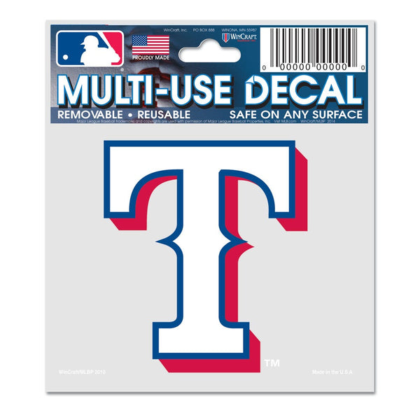 Texas Rangers Multi-Use Decal 3" x 4"