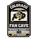 Wholesale-Colorado Buffaloes Fan Cave Wood Sign 11" x 17" 1/4" thick