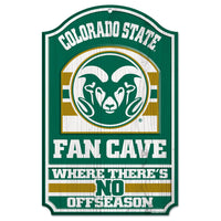 Colorado State Rams Fan Cave Wood Sign 11" x 17" 1/4" thick