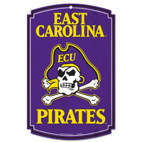 Wholesale-East Carolina Pirates Wood Sign 11" x 17" 1/4" thick