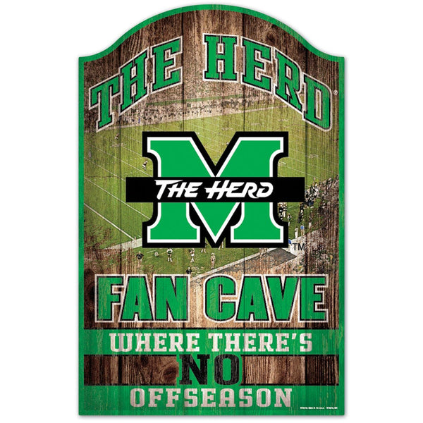 Marshall Thundering Herd Wood Sign 11" x 17" 1/4" thick