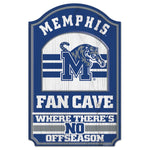 Memphis Tigers FAN CAVE Wood Sign 11" x 17" 1/4" thick