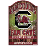 South Carolina Gamecocks FAN CAVE Wood Sign 11" x 17" 1/4" thick