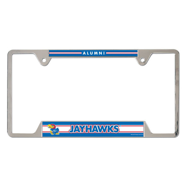 Kansas Jayhawks Metal License Plate Frame