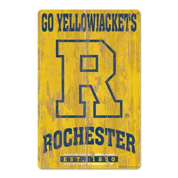 Rochester Yellow Jackets Wood Sign 11" x 17" 1/4" thick