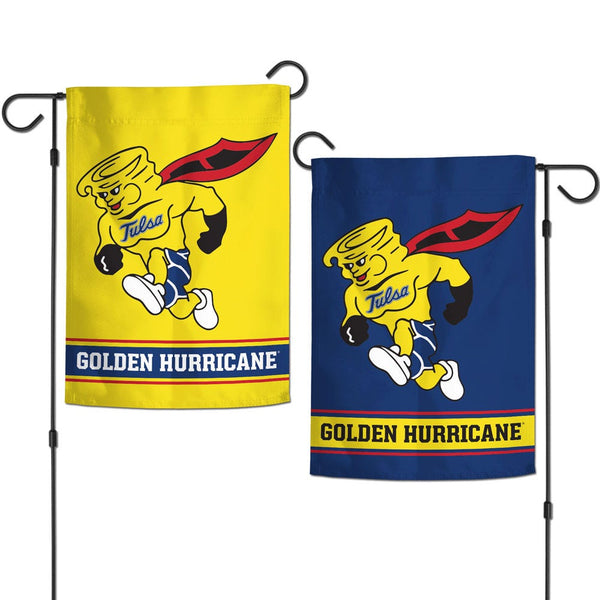 Tulsa Golden Hurricanes / Vintage Collegiate Garden Flags 2 sided 12.5" x 18"