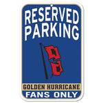 Tulsa Golden Hurricanes Plastic Sign 11" x 17"