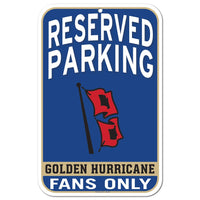 Tulsa Golden Hurricanes Plastic Sign 11" x 17"