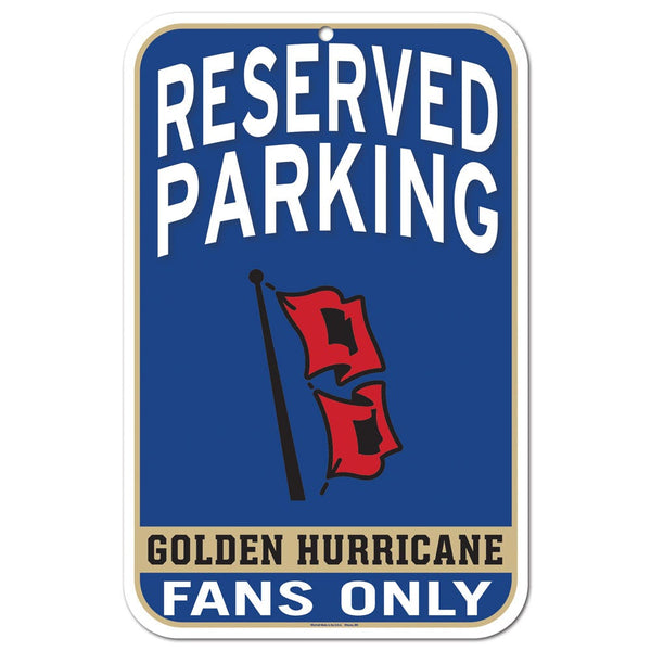Tulsa Golden Hurricanes Plastic Sign 11" x 17"