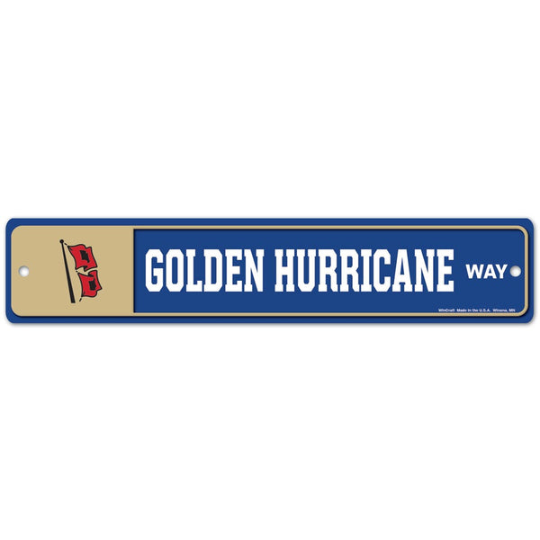 Tulsa Golden Hurricanes Street / Zone Sign 3.75" x 19"