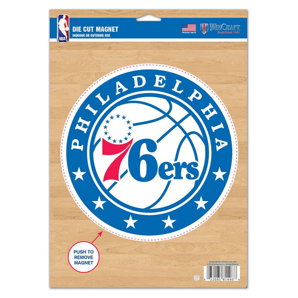 Philadelphia 76ers Die Cut Logo Magnet 6.25" x 9"