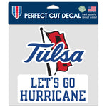 Tulsa Golden Hurricanes Perfect Cut Color Decal 8" x 8"