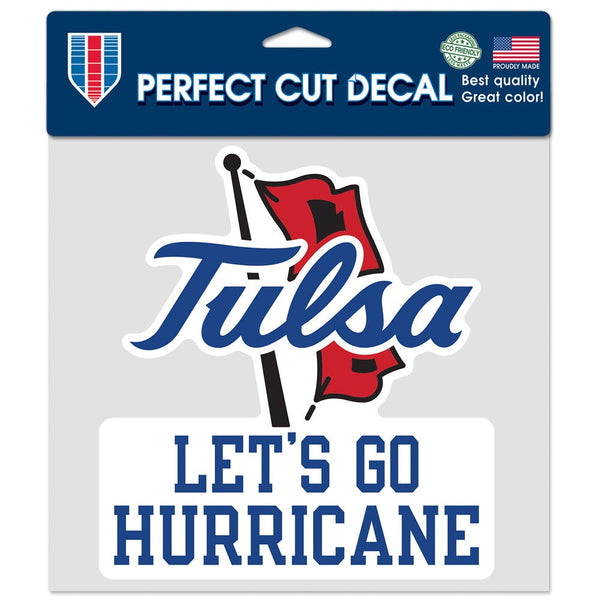 Tulsa Golden Hurricanes Perfect Cut Color Decal 8" x 8"