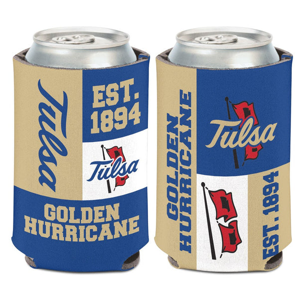 Tulsa Golden Hurricanes COLORBLOCK Can Cooler 12 oz.