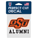 Oklahoma State Cowboys ALUMNI Perfect Cut Color Decal 4" x 4"