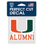 Miami Hurricanes Perfect Cut Color Decal 4" x 4"