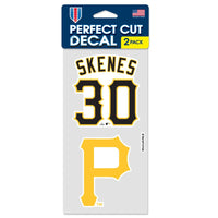 Pittsburgh Pirates PLAYERS CHOICE DIAMOND CLUB(R) Perfect Cut Decal Set of two 4"x4" Paul Skenes