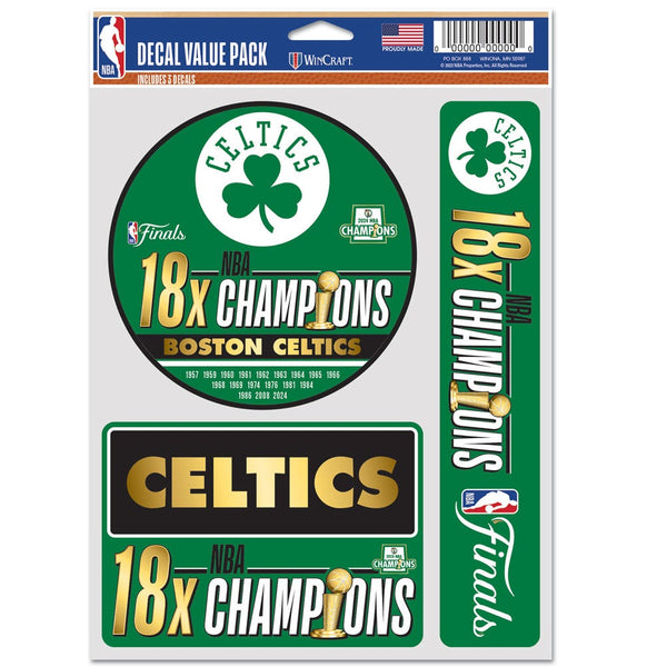 World Champions Boston Celtics 18x NBA Champ Multi Use 3 Fan Pack