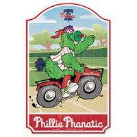 Philadelphia Phillies Phanatic Wood Sign 11" x 17" 1/4" thick