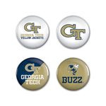 Georgia Tech Yellow Jackets Button 4 Pack 1 1/4" Rnd