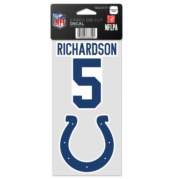 Indianapolis Colts Perfect Cut Decal One 4"x8" Decal Anthony Richardson